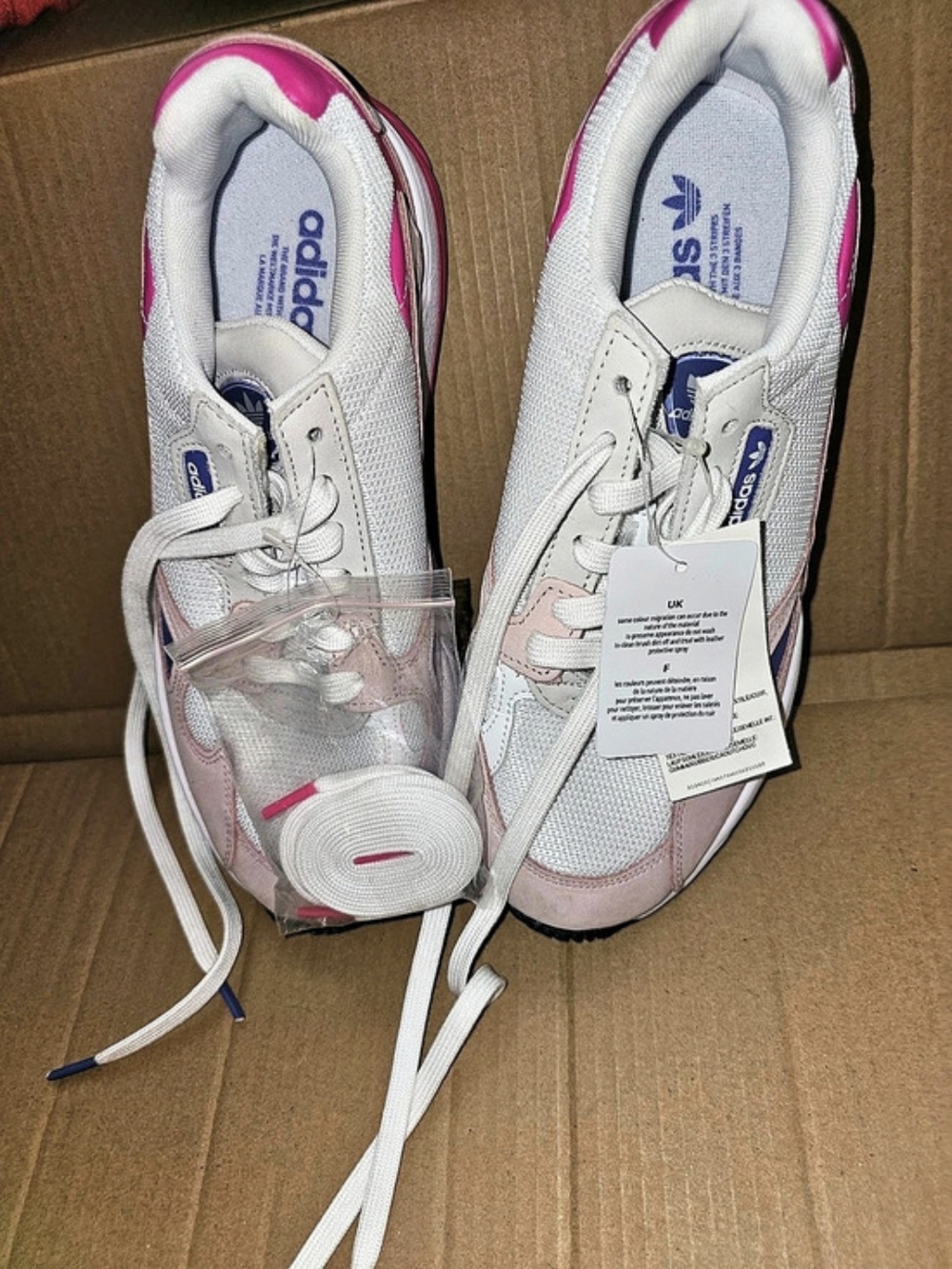 adidas Falcon Clear Pink Legend Purple Women's Athletic Shoes US 7 D NWT